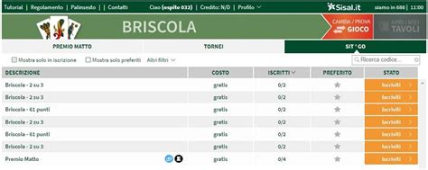 briscola gratis senza registrazione